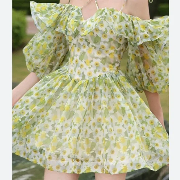 Dear Jose Off The Shoulder Mini Dress Floral Print Size Small NWT - Picture 13 of 13